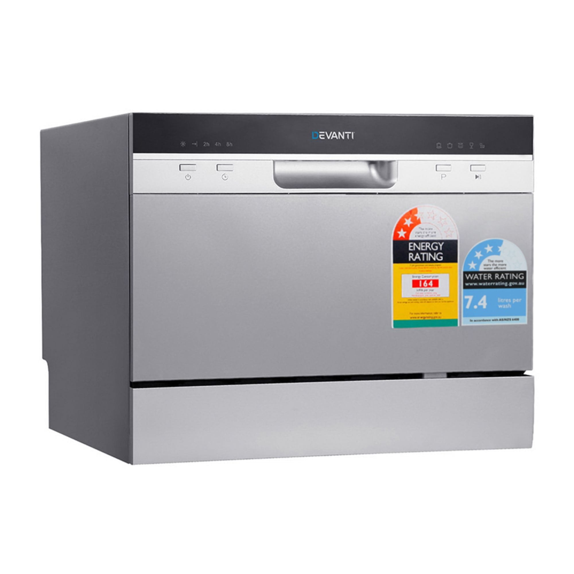 Devanti Benchtop Dishwasher 6 Place Setting Silver Kitchen Warehouse™